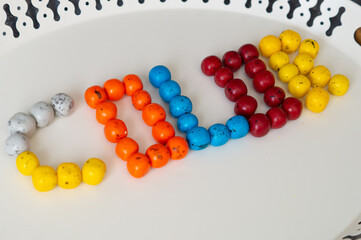 colorful delicious candies ready to serve