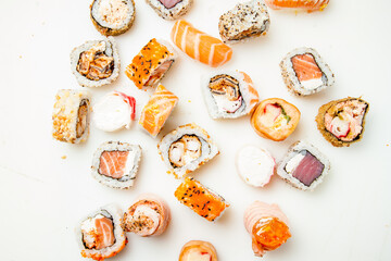 food, sushi, fish, japanese, rice, seafood, meal, dinner, plate, roll, cuisine, gourmet, salmon, asia, japan, lunch, dish, appetizer, raw, healthy, snack, cheese, bread, fresh, delicious, seaweed, mak