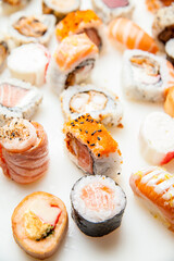food, sushi, fish, japanese, rice, seafood, meal, dinner, plate, roll, cuisine, gourmet, salmon, asia, japan, lunch, dish, appetizer, raw, healthy, snack, cheese, bread, fresh, delicious, seaweed, mak