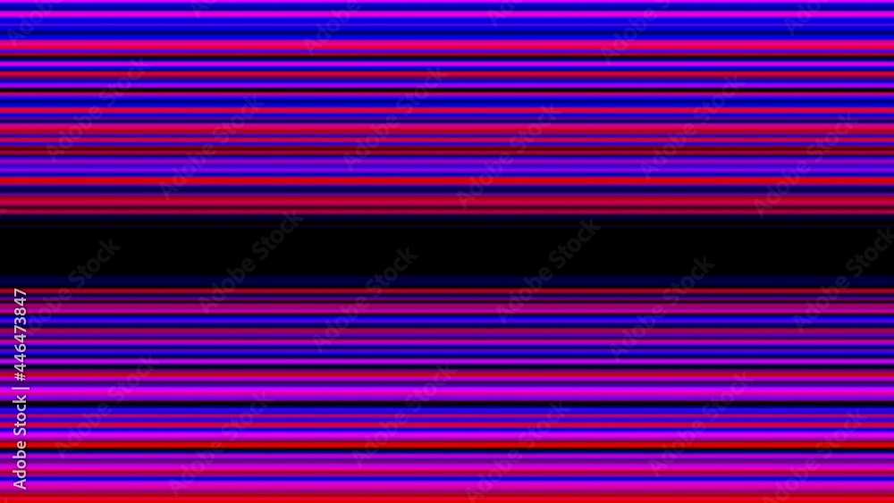 Poster red and blue horizontal hi tech lines, seamless loop. animation. parallel colorful lines flowing tow