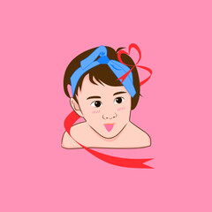 Cute baby vector