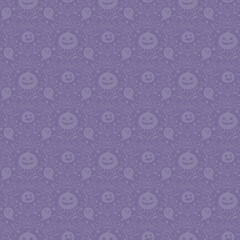 ハロウィンのエレガントな壁紙のイラスト_ダマスク柄_シームレスパターン