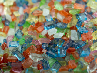 Colored sugar or colored granulated sugar.