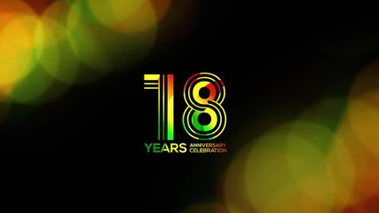 Wedding or Company Party invitation Creative,  18 Years Anniversary Very beautiful colorful effect Logo Videos