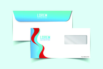 Fototapeta premium Envelope vector design. digital hand drawn. Paper envelope set isolated on white background, vector illustration. Stationery Template Design Kit.