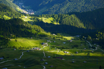 Dolomite village in Italy