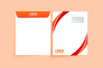 A4 Envelope template. Print ready template. C4 business Envelope. Template for advertising, branding and corporate identity. Envelope with window. Ready mockup for design. Vector illustration