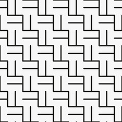 Stairs pattern. Vector seamless corner wallpaper. Black sticks and white background.