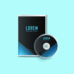 DVD and disk label design. Luxury, Modern, Elegant, Professional Minimalist Business DVD cover design design with disk label design. Vector illustration