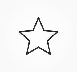 Fototapeta premium Star icon. Line shape star symbol.