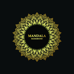 mandala background  gold color design
