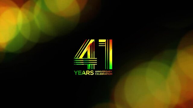 Wedding or Company Party invitation Creative,  41 Years Anniversary Very beautiful colorful effect Logo Videos