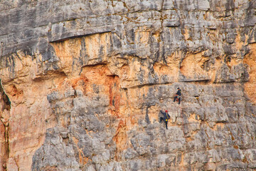 High mountain cliffs in the Dolomites