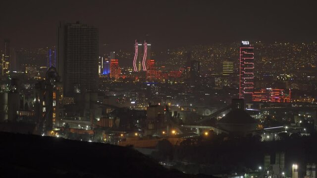 Izmir At Night, Turkey