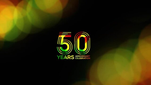 Wedding or Company Party invitation Creative,  50 Years Anniversary Very beautiful colorful effect Logo Videos