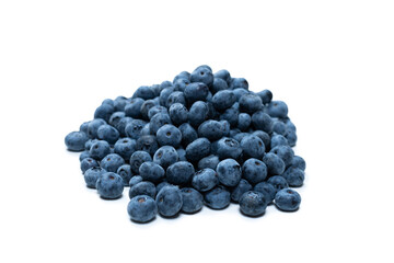 Group of fresh blueberry isolated on a white background.