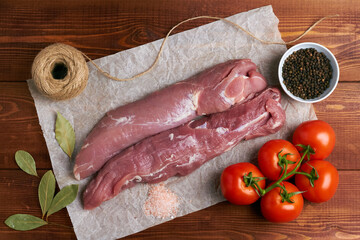 pork tenderloin raw top down