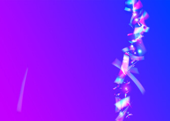 Kaleidoscope Glitter. Falling Confetti. Fiesta Foil. Blue Metal Sparkles. Fantasy Art. Neon Texture. Party Vaporwave Serpentine. Shiny Design. Purple Kaleidoscope Glitter