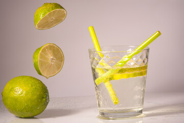 fruity summerdrink with citrus fruits