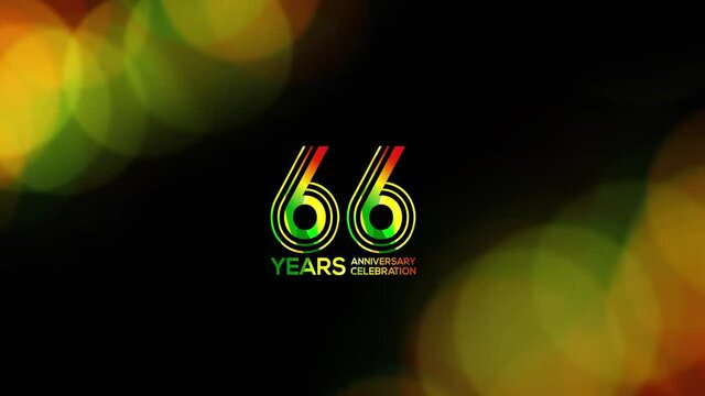 Wedding or Company Party invitation Creative,  66 Years Anniversary Very beautiful colorful effect Logo Videos