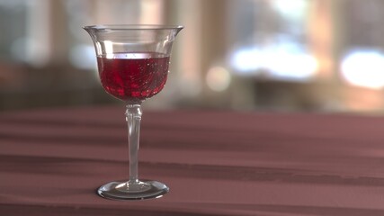 Glass of red wine