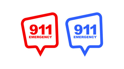 911 emergency sign	