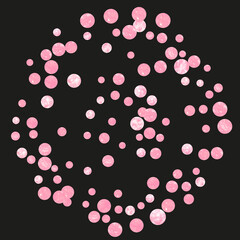 Shiny Gold Banner. Rose Holiday Stardust. Pink