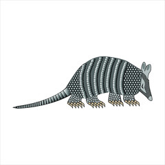 Animal mamífero  cachicamo scientific name dasypus or priodontes   armadillo   vector