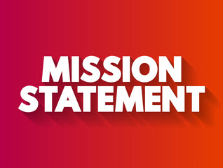 Mission Statement text quote, concept background