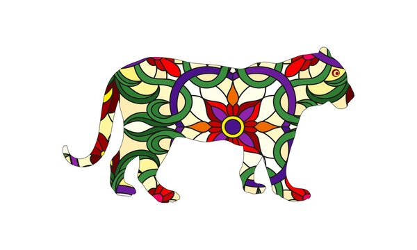 illustration of an abstract tiger