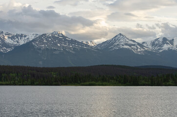 Pyramid Lake on a Cloudy Evening