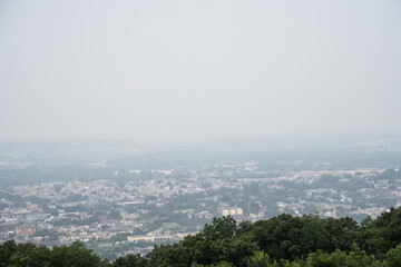 Wildfire smoke covers Reading, Pennsylvania