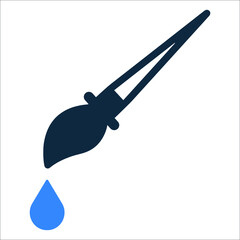 Paint, brush, art icon. Simple editable vector illustration.