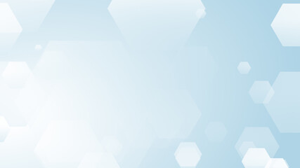 Abstract hexagon geometric white blue pattern technology medical and science background.