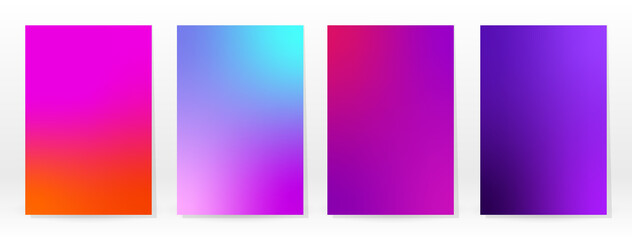 Minimal Poster. Pastel Soft. Rainbow Gradient Set.