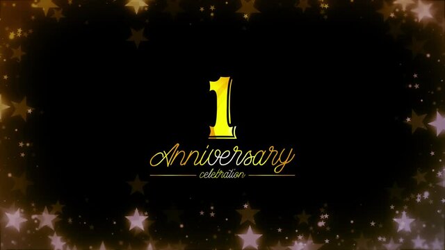 To celebrate an anniversary Day Organized,   1  Years Celebration , effect Color Pure logo HD Videos