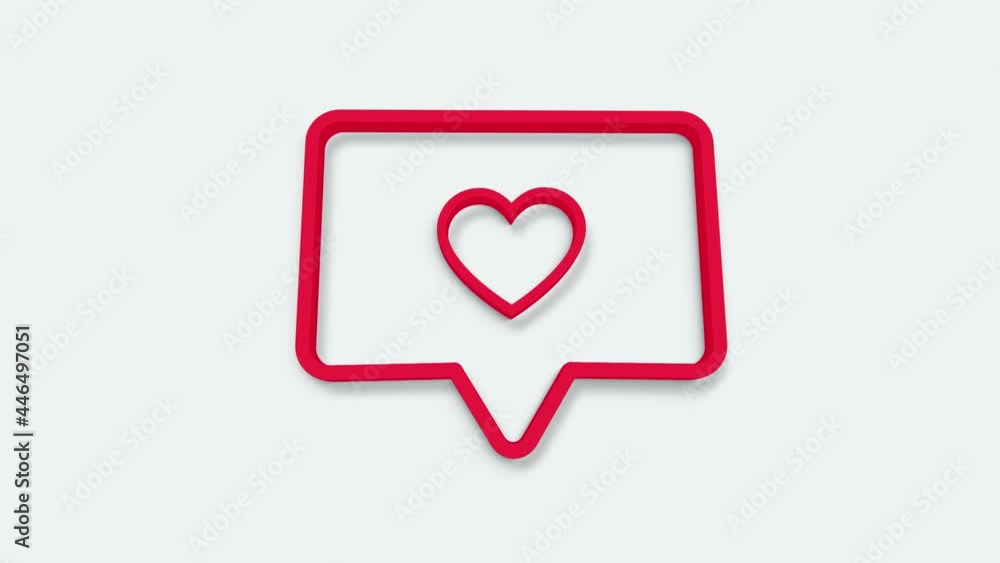 Aufkleber frame heart like social network white background
