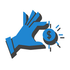 Coin and investment icon