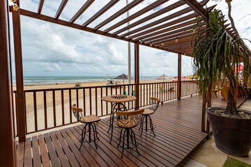 Beach View From the Hotel Window Balcony Summer Sea Seashore