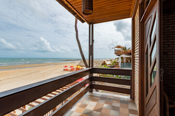 Beach View From the Hotel Window Balcony Summer Sea Seashore
