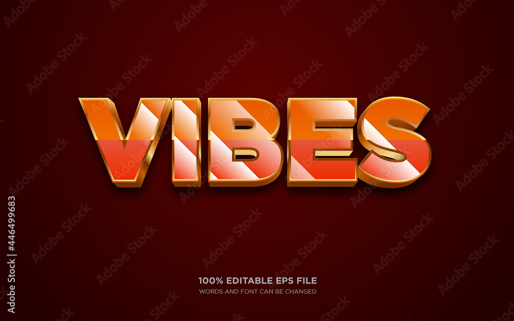 Poster vibes 3d editable text style effect