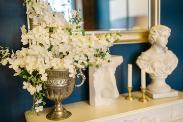 Fireplace design with artificial colors