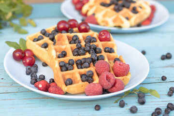 waffles with berries