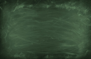 Green blackboard or chalkboard