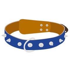 Dog collar. Vector cartoon illustration isolated on white background.