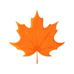 Vector illustration of a branch of maple leaves isolated on a white background. Golden Autumn. Beautiful leaves.