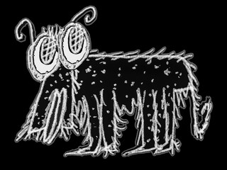 Funny Monster Feline Drawing