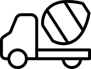 concrete mixer truck icon
