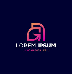 G letter grow business logo design vector free