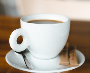 cup of coffee with sugar